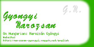 gyongyi marozsan business card