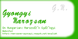 gyongyi marozsan business card